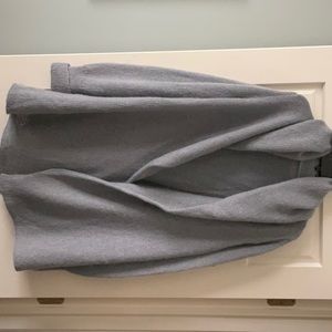 HAND-KNIT WOOL WRAP COAT WITH HOOD